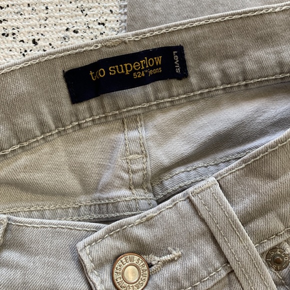 Dove Grey Levi’s Too Superlow 524 Jeans 7M - Picture 4 of 6